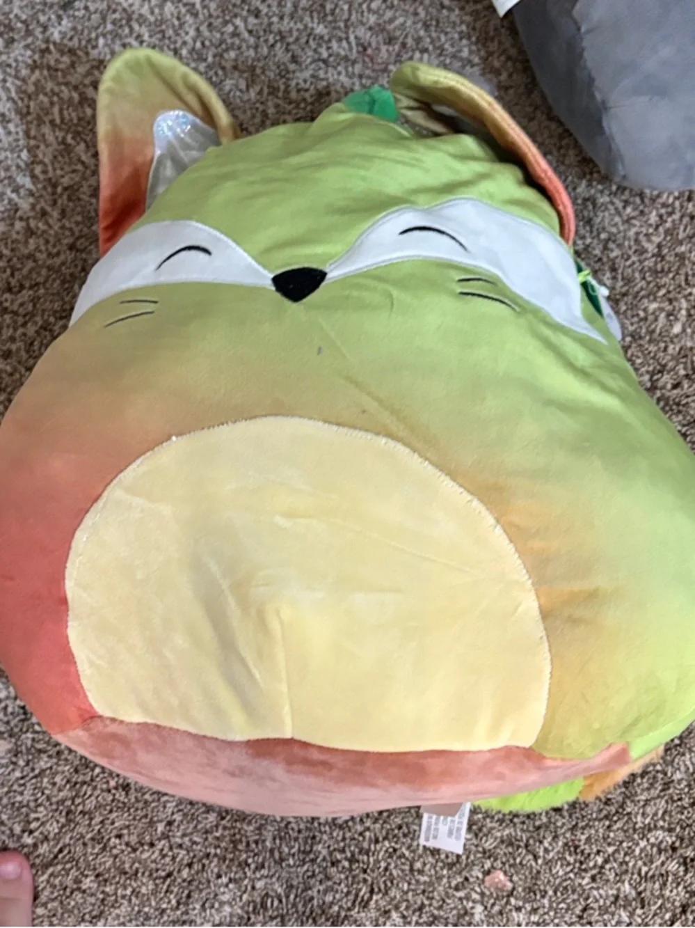 Squishmallows Green Yellow Pink Fox Plush